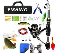 Carretes de caña de Pescar, Kit de caña de Pescar telescópica, Combos de con caña de Pescar telescópica, carretes giratorios, de Transporte de, carretes giratorios, Juego de señuelos