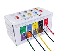 Carretes de cobre estañado de PVC de alambre trenzado fáciles de usar para electrónica y electrodomésticos, disponibles en 5 colores fáciles de identificar (24 AWG 5 x 20 m)