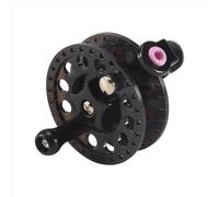 Carretes de pesca en hielo de plástico, aparejos de pesca con mosca, rueda redonda