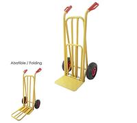 Carretilla Almacen/Sacos Con Pala Abatible Ruedas Neumáticas Llantas de plástico