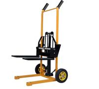 Carretilla Apiladora Manual Capacidad de Carga 200 kg, Transpaleta Elevadora con Bomba de Pie, Compacto y Ligero de Acero, Altura de Elevación 900 mm, para Carga de Mercancías en Almacenes y Cocinas