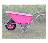 Carretilla Carro de Jardín Rosa 100L 250KG Carretilla de Jardín Mano Plástico