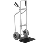 Carretilla de aluminio para sacos con listones de deslizamiento eurokraft pro, A x P de la pala 450 x 350 mm, negra