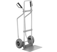 eurokraft pro Carretilla de aluminio para sacos con listones de deslizamiento, A x P de la pala 450 x 350 mm, aluminio, cubiertas de PU