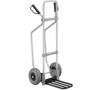 Carretilla de aluminio para sacos con listones de deslizamiento eurokraft pro, A x P de la pala para paquetes 430 x 250 mm, negra