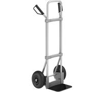 eurokraft pro Carretilla de aluminio para sacos, A x P de la pala 280 x 250 mm, negra, neumáticos