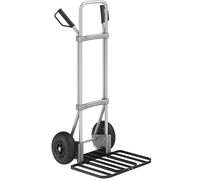 eurokraft pro Carretilla de aluminio para sacos, A x P de la pala para paquetes 430 x 450 mm, negra, neumáticos