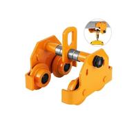 Carretilla de empuje manual 0,5 T a 3 for trabajo pesado con ruedas dobles Polipasto Gara simple for vigas en I rectas y curvas para barco, camión, remolque(3 Ton)