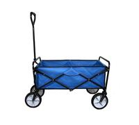 Carretilla de Jardín MonsterShop Azul Plegable 70 kg con Funda Impermeable y Guantes