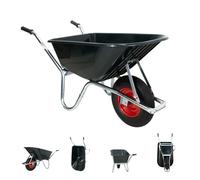 Carretilla de Jardín para Transporte 250KG 100 Litros Mano Galvanizado