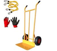 Carretilla de Mano 300 kg Industrial con Estructura de Acero y Ruedas reforzadas neumaticos hinchables Carro de Reparto Carga Cajas almacen Muebles Jardin y Obras Carrillo de Seguridad