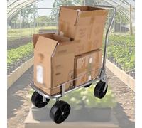 Carretilla de mano de acero galvanizado con ruedas universales FenceFarm desmontable para recolección y transporte de productos de viñedos de huerto