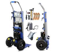 Carretilla de mano eléctrica 1250 W, 900 lbs/408 kg, soporta escaleras, pesado con cuerda de seguridad, bomba de aire