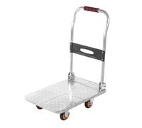 Carretilla de mano plegable, con plataforma de 150 kg de capacidad, 60 x 40 cm, carrito de mudanza resistente con ruedas, fácil almacenamiento para uso diario, solución de transporte ideal