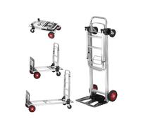 Carretilla de mano plegable con ruedas, carrito ligero para un fácil transporte y mudanza en almacén o hogar