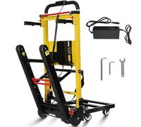 Carretilla de mano plegable eléctrica para escalar, capacidad de 200.0 kg, resistente, con 6 ruedas, funciona con pilas, para mover muebles pesados