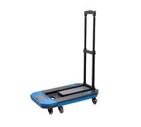 Carretilla de mano portátil plegable para transporte doméstico, carrito compacto con barra de remolque para facilitar la recogida de mercancías y mover, carrito utilitario ligero y duradero