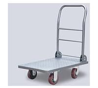 Carretilla de Plataforma Resistente con Ruedas giratorias de 360° - Carretilla de Empuje metálica Plegable para almacén - Capacidad de Carga de 200 kg (73 x 45 cm, un Solo Color)