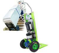 Carretilla eléctrica para Subir escaleras, Carretilla de Mano eléctrica para Subir y Bajar escaleras, Carga máxima 220 kg, Carretilla Que Ahorra Mano de Obra con Mango telescópico,