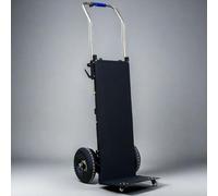 Carretilla eléctrica para subir escaleras, carretilla de mano plegable resistente con batería extraíble, capacidad de 1200 W para almacén y logística