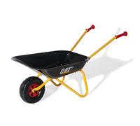 Rolly Toys Carretilla CAT color amarillo/negro, carretilla de jardín, carretilla metálica de juguete para niños a partir de 2,5 años, soporta hasta 25 kg, herramienta de jardinería para niños 271818