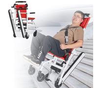 Carretilla Mano Escaladora EléCtrica Silla salvaescaleras sin esfuerzo, salvaescaleras portátil plegable, subeescaleras eléctrico con orugas, salvaescaleras para personas mayores, para salva