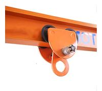 Carretilla Manual de Alta Resistencia, 0,5-5 toneladas, grúa de Empuje de Doble Rueda, Ancho Ajustable, Adecuada para Vigas en I, Ideal para Operaciones de elevación industriales y de Garaje