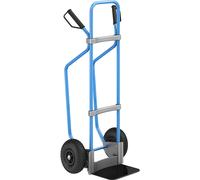 Carretilla para sacos con listones de deslizamiento, azul eurokraft pro, A x P de la pala 280 x 250 mm, negra