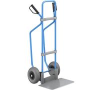 Carretilla para sacos con listones de deslizamiento, azul eurokraft pro, A x P de la pala 450 x 350 mm, galvanizada