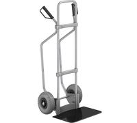 Carretilla para sacos con listones de deslizamiento, galvanizada eurokraft pro, A x P de la pala 450 x 350 mm, negra
