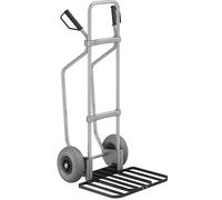 Carretilla para sacos con listones de deslizamiento, galvanizada eurokraft pro, A x P de la pala para paquetes 430 x 450 mm, negra