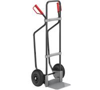 Carretilla para sacos con listones de deslizamiento, negra eurokraft pro, A x P de la pala 280 x 250 mm, galvanizada