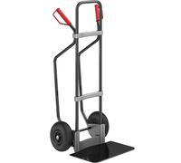 Carretilla para sacos con listones de deslizamiento, negra eurokraft pro, A x P de la pala 450 x 350 mm, negra