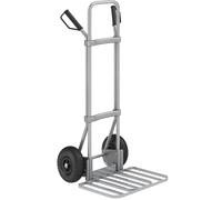eurokraft pro Carretilla para sacos, galvanizada, A x P de la pala para paquetes 430 x 450 mm, galvanizada, neumáticos