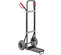 eurokraft pro Carretilla para sacos, negra, A x P de la pala para paquetes 430 x 250 mm, negra, con asa, cubiertas de PU