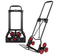 Carretilla Plegable de aleación de Acero con Ruedas, 100 kg, Carretilla de Saco Resistente, 110 cm, Carretilla Multiusos con Cuerda elástica, Carrito de Escalada de escaleras, Tienda, Oficina, hogar
