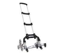 Carretilla plegable de escalera de 70 kg ajustable en altura diablo escalera con asa y cordón elástico, carro de escalada de transporte plegable, para transporte, viaje, equipaje