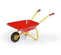 Carretilla Rolly Toys color amarillo/rojo, carretilla de jardín, carretilla de metal, juguete para niños a partir de 2,5 años, capacidad de carga de 25 kg, herramienta de jardinería para niños 27804
