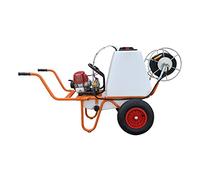 Carretilla Sulfatadora Motor a Gasolina 4 Tiempos y Capacidad 100 litros, con 2 Ruedas e Carrete