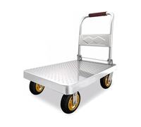 Carretillas 150-500 kg Carros de Plataforma Metálicos de Acero,Carrito Plegable con Ruedas,Equipados con Ruedas Giratorias de 360°,Adecuados para Supermercados,Almacenes y Garajes(Size:73x48cm)