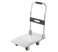 Carretillas 150-500 kg Carros de Plataforma Metálicos de Acero,Carrito Plegable con Ruedas,Equipados con Ruedas Giratorias de 360°,Adecuados para Supermercados,Almacenes y Garajes(Size:60x40cm)