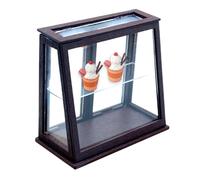Carriaje De Pantalla De Panadería Miniatura - Doll House Bakery Gabinete, Temporizador Cake Stand Display Case | Miniatura Bakery Pantalla Rotura De Doll House Cake Stand Food Gabinete M