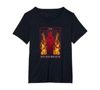 Carrie Halloween 1976 Bates High Prom Queen Fire & Blood Camiseta, Mujer Tallas Grandes, Negro, 4XL Grande