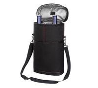 Carrier de carritos de refrigerador de vino: bolsa de vino aislada, soporte de botellas portátiles | Revestimiento interior a prueba de fugas con divisor acolchado, solución de transporte compacta dis