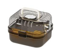 Carrier de hámster - Caso de transporte de hámster | Hábitat hábitat mascota ejercicio de juego de juego para animales pequeños gerbil | Ortable al aire libre ventilado con bolsas para la rueda para s