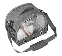 Carrier De Viaje De Pájaros | Jaula De Loro Transpirable Ligero | De Transportador Para Mascotas Con Correa De Hombro | Portátil De Portamascotas, Jaula De Viaje Al Aire Libre Para Peluca