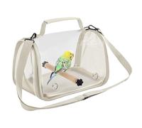 Carrier de viajes de aves: jaula plegable compacta para loros cacatúas y animales pequeños, diseño portátil liviano con malla transpirable, jaula de mascotas viajes al aire libre, tela negra, uso de p