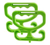 Carrier para bolsas de comestibles, asas para la compra, el asa portátil antideslizante 2x contiene hasta 100 libras | Puerta pesada del soporte de cubo reutilizable para el hogar, al aire libre,
