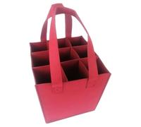 Carrier Tote - Felt 9 Bottle Tote, Divider Inserte Leakproof Travel Portable Carrier for Picnic, Dinner Party Christmas Gifting | Durable Felt Holder Women Men, rojo, Consulte la descripción, Consulte