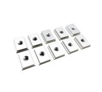 Carril Con Ranura En T Guía de inglete aleación aluminio con ranura en T, deslizador, juego tuercas y pernos, herramientas fijación for guía for carpintería(10Pcs M8 Silver,800mm)